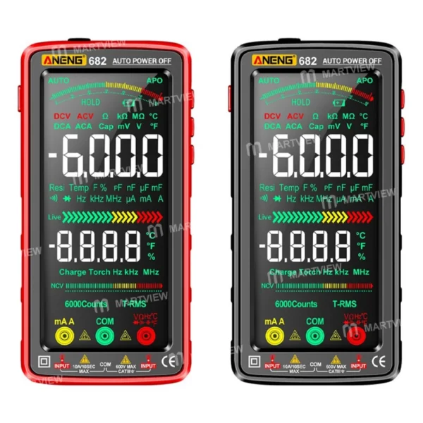 Aneng 682 Rechargeable 6000 Counts Large LCD Digital Smart Multimeter with NCV and Flashlight