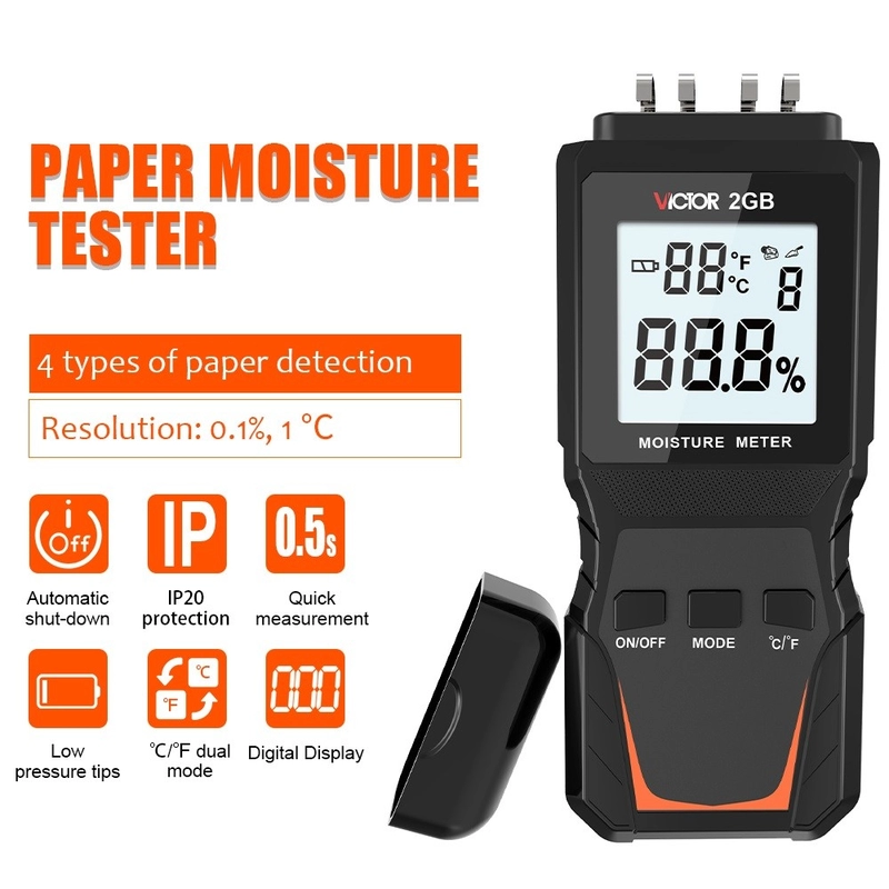 PAPER MOISTURE TESTER VICTOR2GB Portable Tester Meter wood grain Moisture moisture meter environment meters